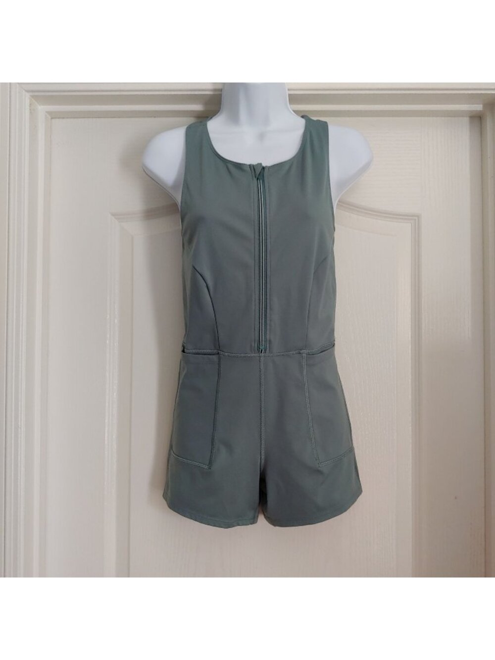 FP Movement Free People Show Me Something Shortsie Romper Zip Front Athletic
